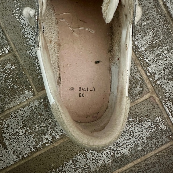 Rare!  Women\'s Glitter Silver and White Sneakers - ball star size 38